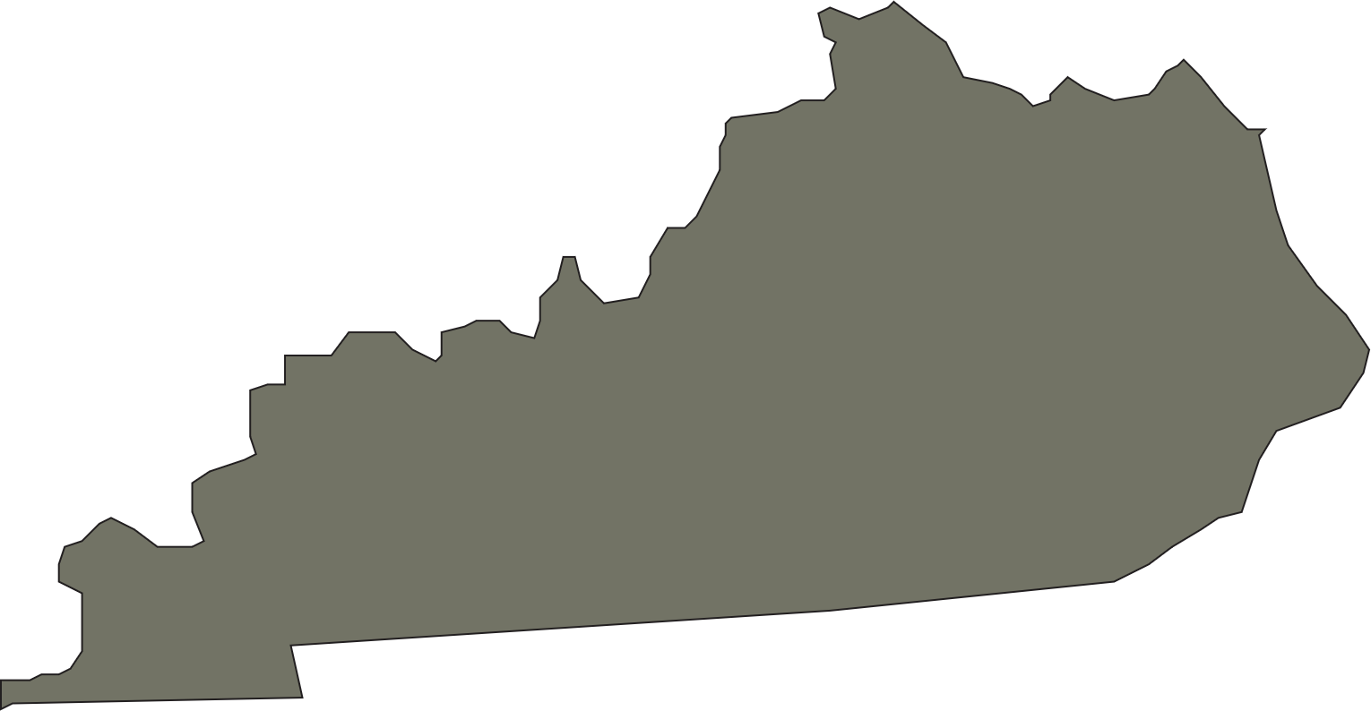 A graphic of Kentucky. 
