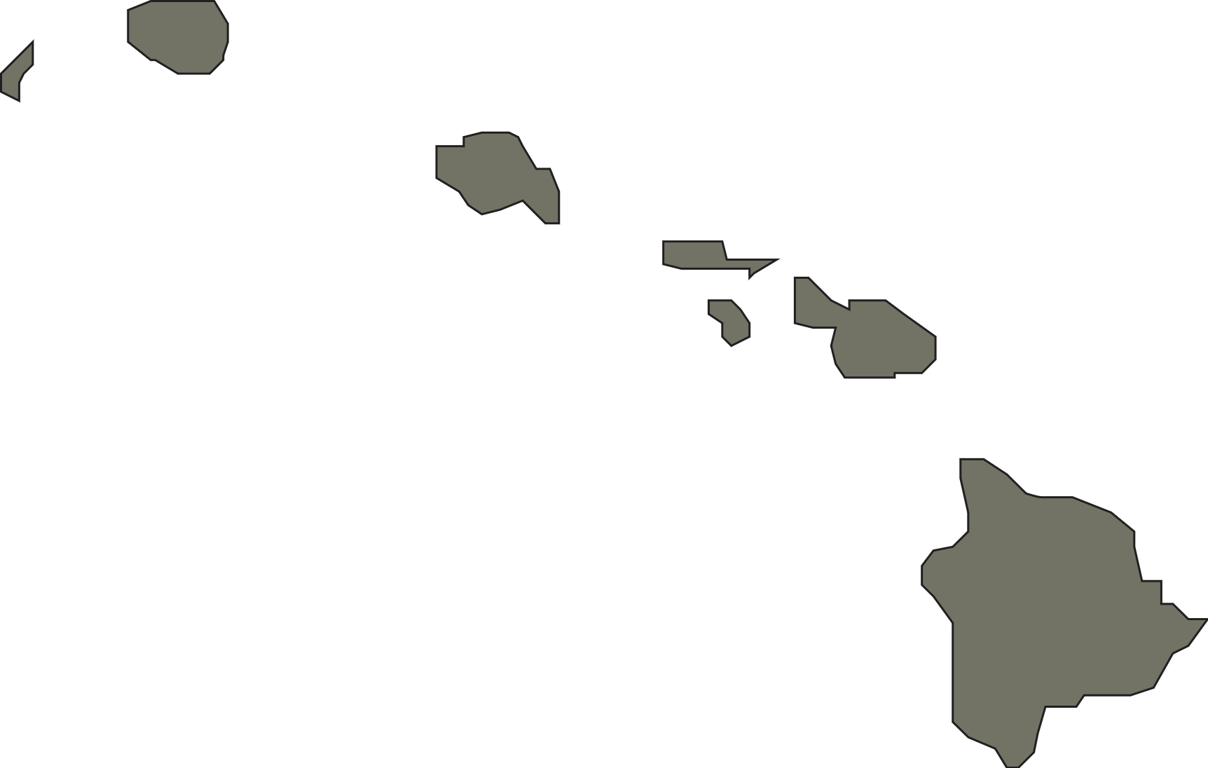 A graphic of Hawaii.